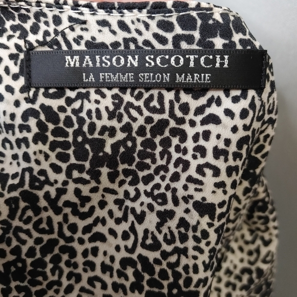 MAISON Scotch embroidered sleeve shift dress S - Picture 7 of 11